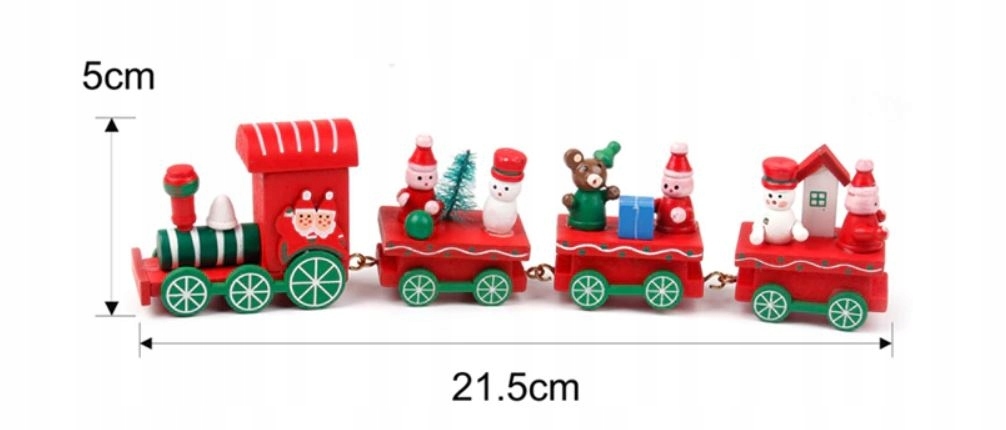 DEKORACJE ŚWIĄTECZNE POCIĄG CIUCHCIA MIKOŁAJ Szerokość produktu 10 cm