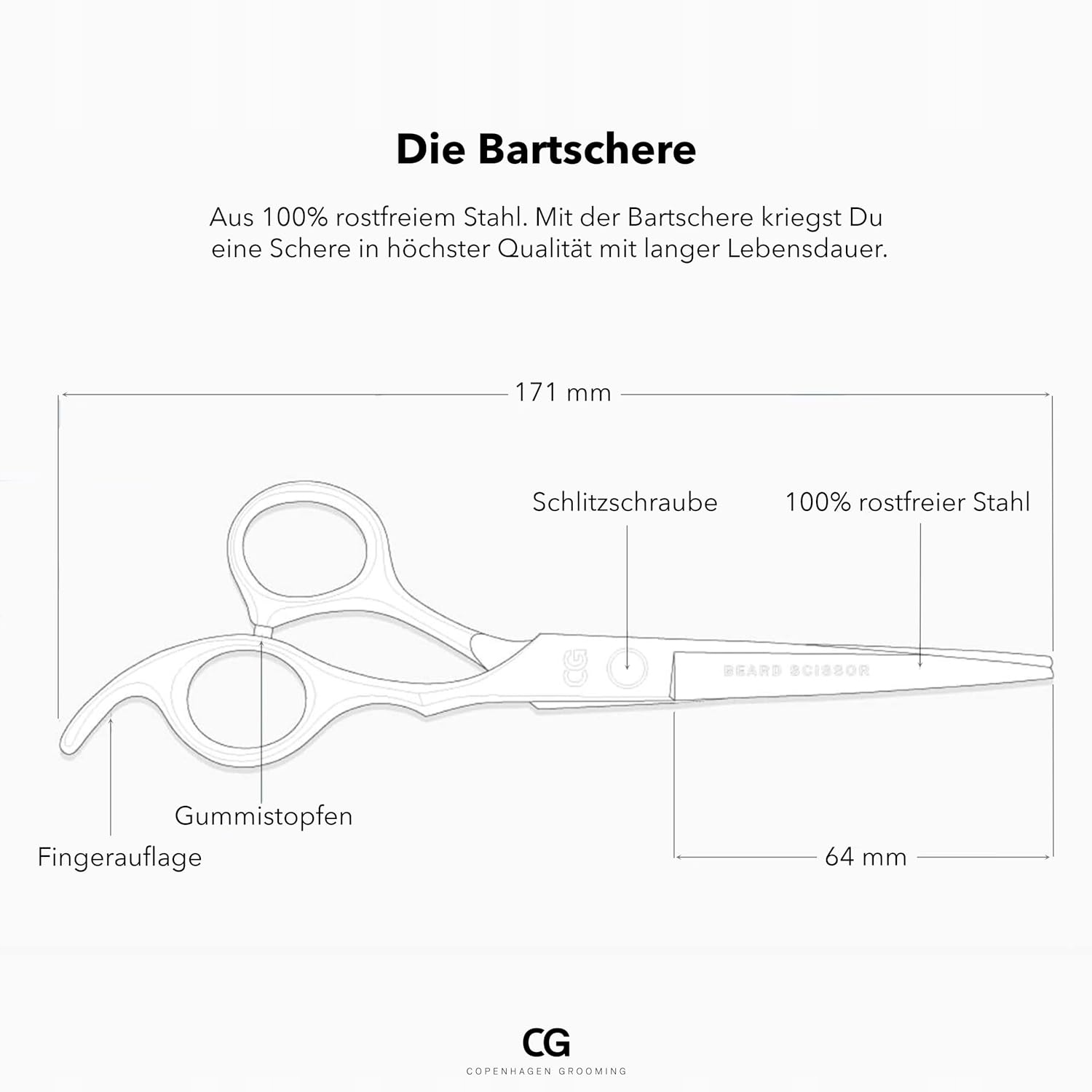 Copenhagen Grooming Beard Scissors pro vousy Nůžky