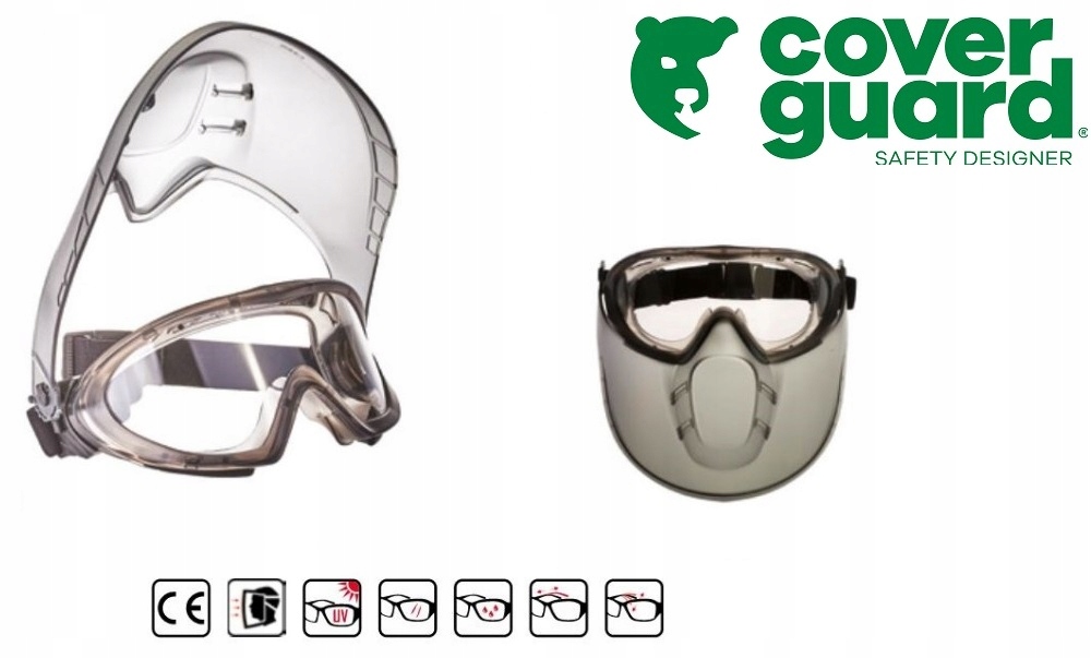 Gogle z Osłoną Twarzy Uchylną COVERGUARD STORMLUX Waga 0.3 g