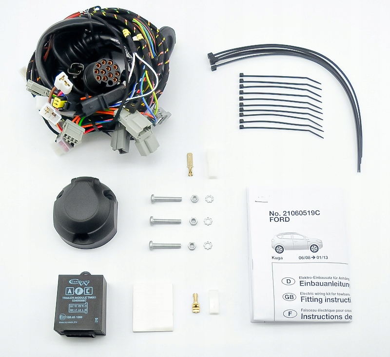 Wiązka dedykowana haka 13-pin do Ford Kuga DM2 I SUV od 06.2008-01.2013 Stan opakowania oryginalne