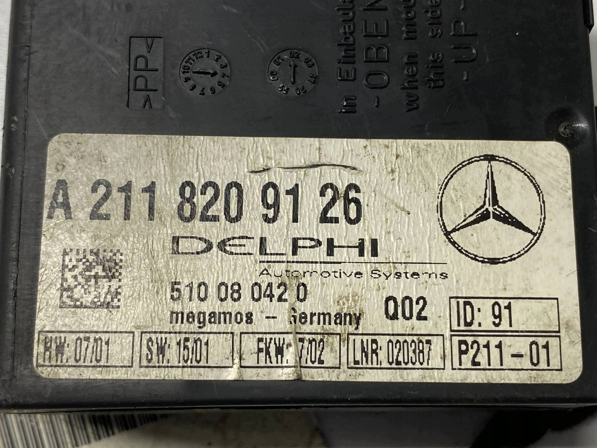 modulo alarmu Mercedes-Benz E W211 2005 A2118209126