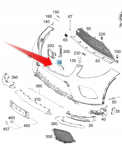 Kryt Oblasti Nárazníku Pravý A29288550229999