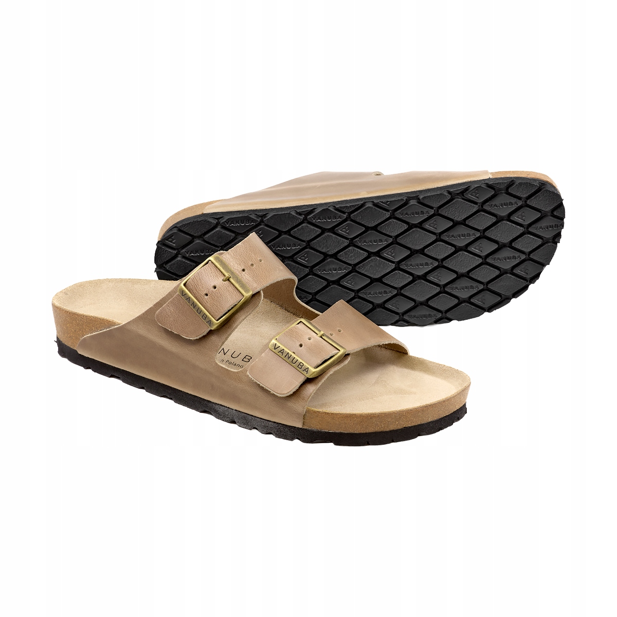 Dámské horalské pantofle Nazouváky Olejovaná kůže Crazy Horse béžová vel 37