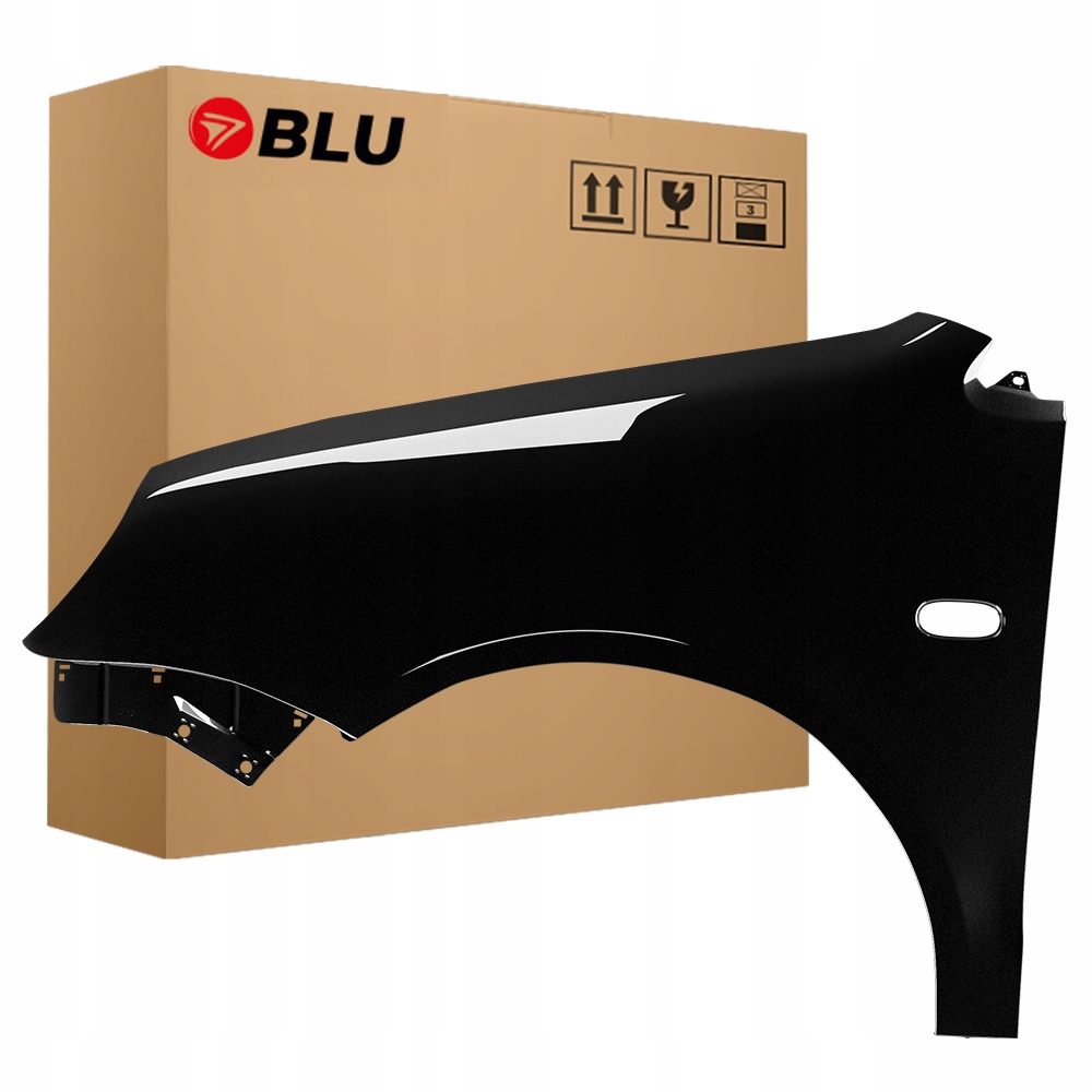 Blu Blatník Vw Polo 9N IV 4 LC9Z levý černý 01-05 přední pozink