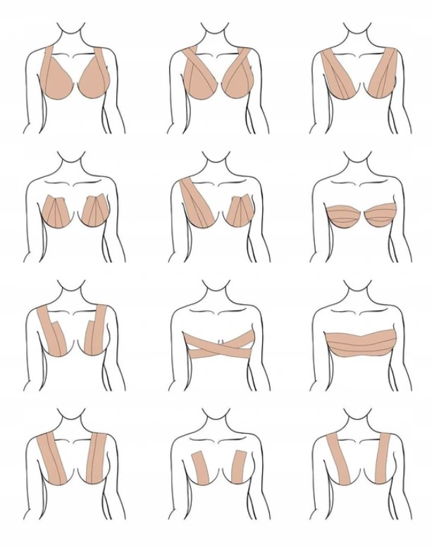 TAŚMA MODELUJĄCA BIUST DEKOLD BAWEŁNIANA Długość całkowita 100 cm