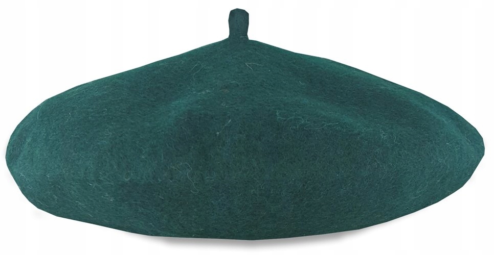 

Beret klasyczny wełniany styl francuski Zieleń But