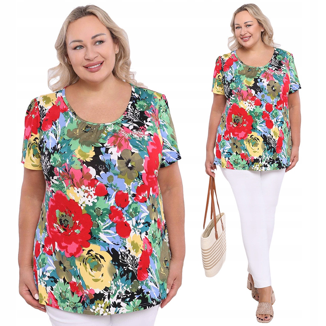 Barevná halenka plus size velikost 52