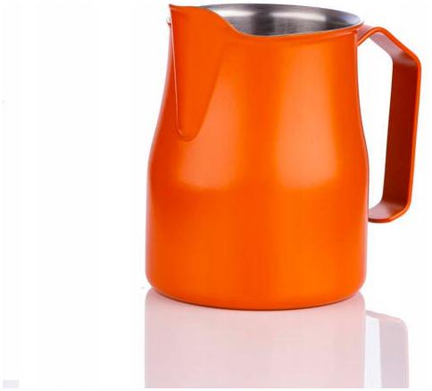 Levně Konvička na napěnění mléka 500 ml oranžová