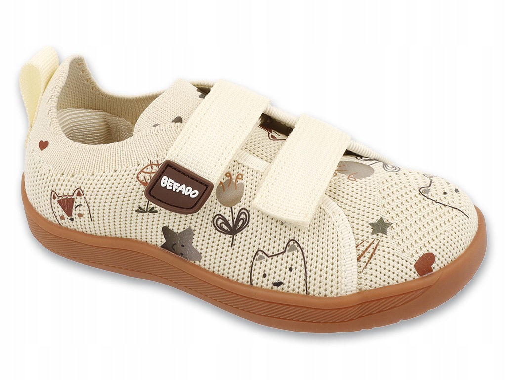 półbuty dziewczęce buty sportowe sneakersy Barefoot beżowe r. 29 Befado