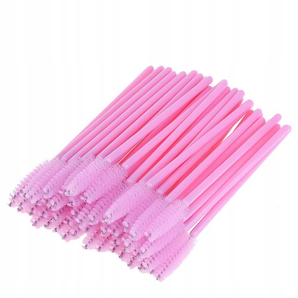 

Szczoteczki jednorazowe 50szt Różowe do rzęs brwi