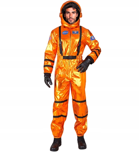 Kostým Astronaut Oranžová Astronautská Kombineza Pro Dospělé Velikost L
