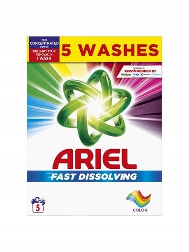 Levně 7 x Ariel Fast Dissolving Color prášek na praní barevných tkanin 275 g