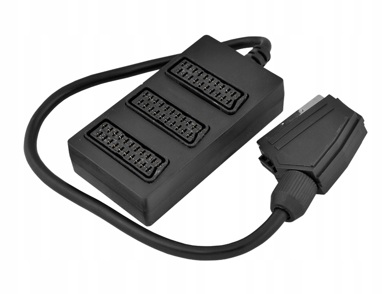 1 szt. PS Złącze Euro wtyk - 3x gniazdo Euro