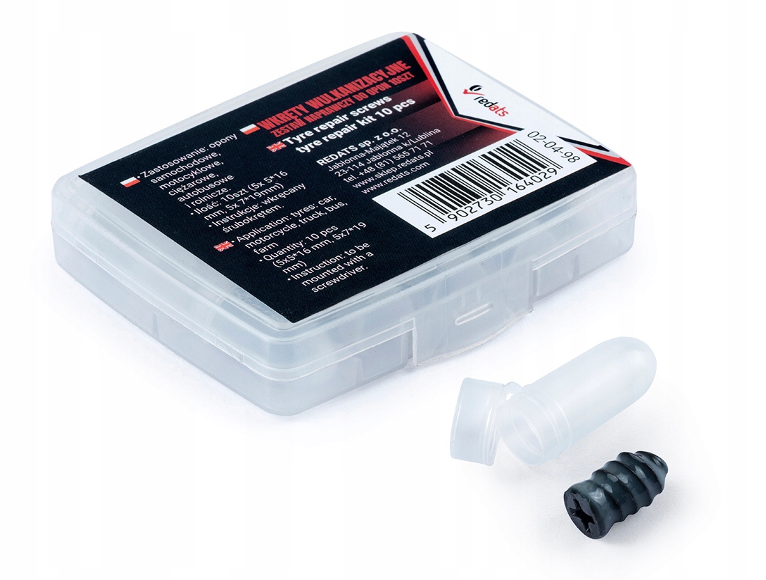 Wkręty Wulkanizacyjne do naprawy Opon Kół Zestaw Naprawczy 10 sztuk Redats