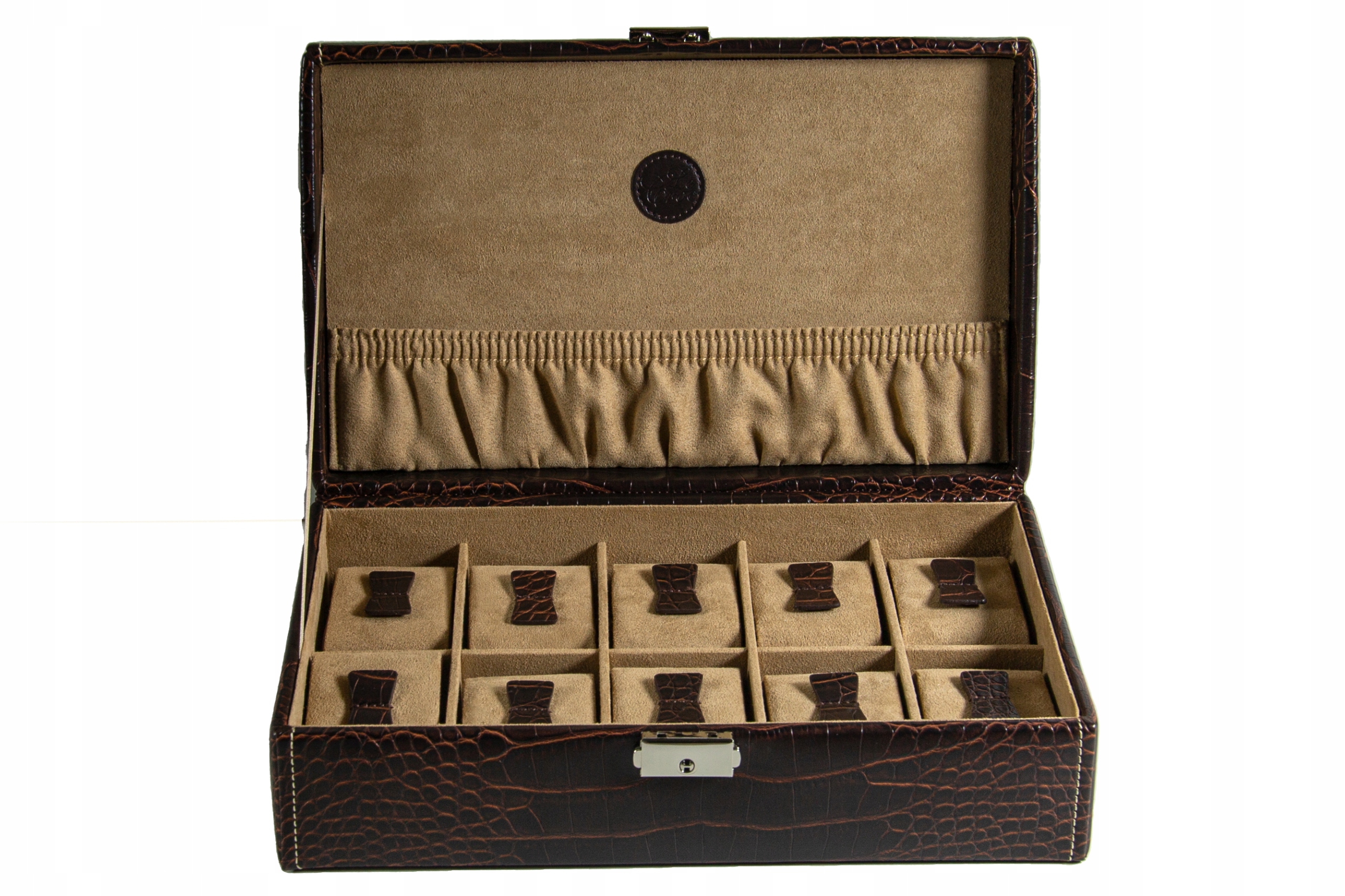 Pudełko skórzane 10 zegarków LeCroc super jakość I Liczba miejsc na zegarki 10