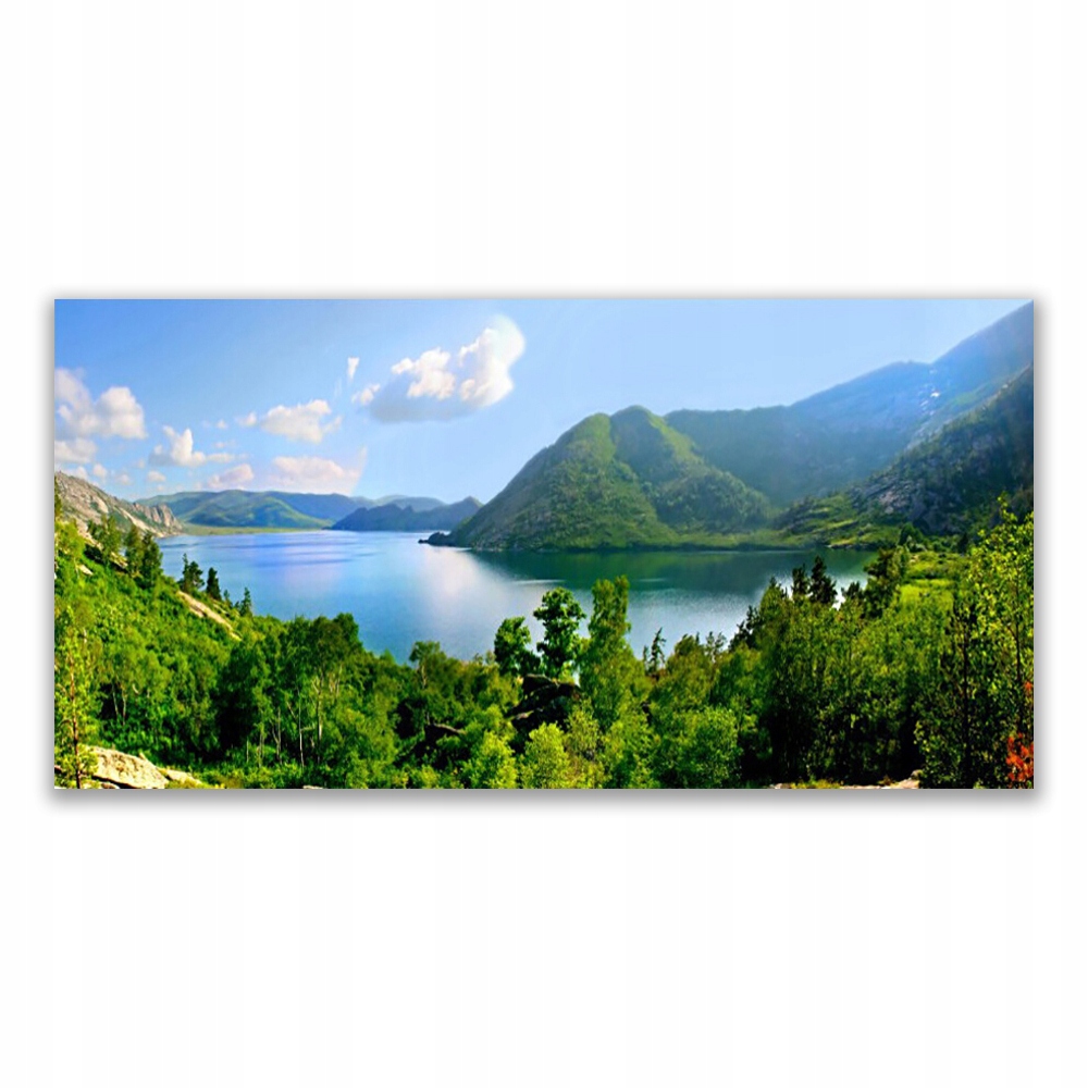 

Fotoobraz akryl 140x70 Las Jezioro Góry Krajobraz