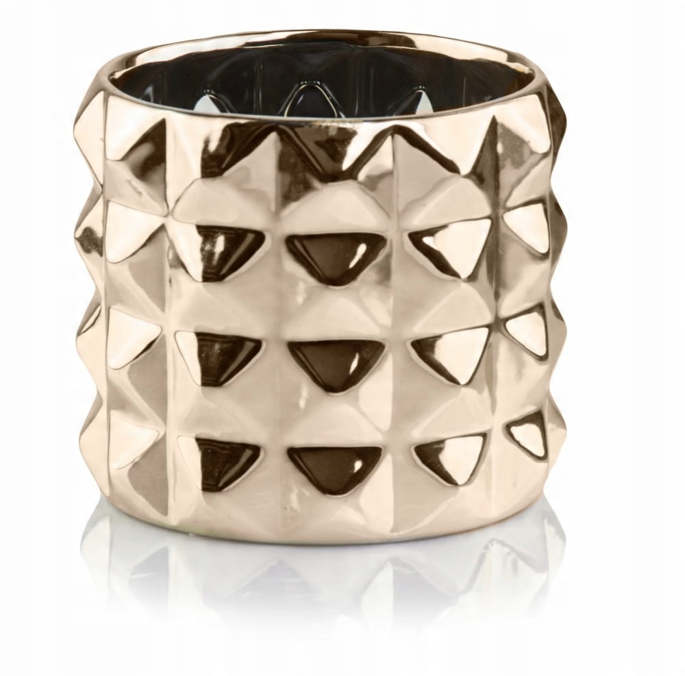 

Doniczka osłonka Ceramiczna złota 3D geometryczna