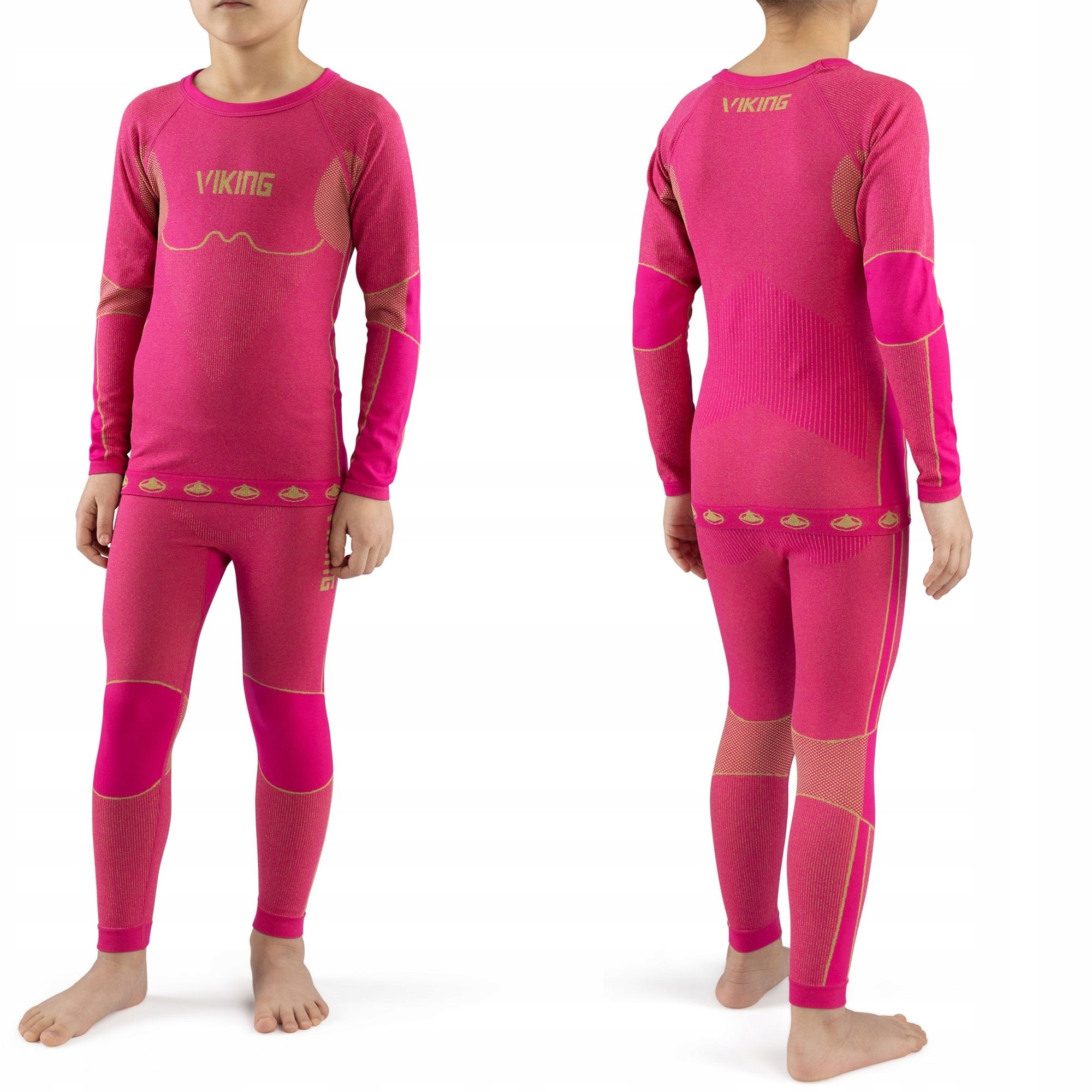 Komplet bielizny termoaktywnej dziewczęcej Viking Riko pink 152-164cm