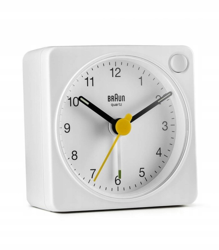 BRAUN BC02XW - 5,7x5,7cm - BIAŁY - Budzik wskazówkowy
