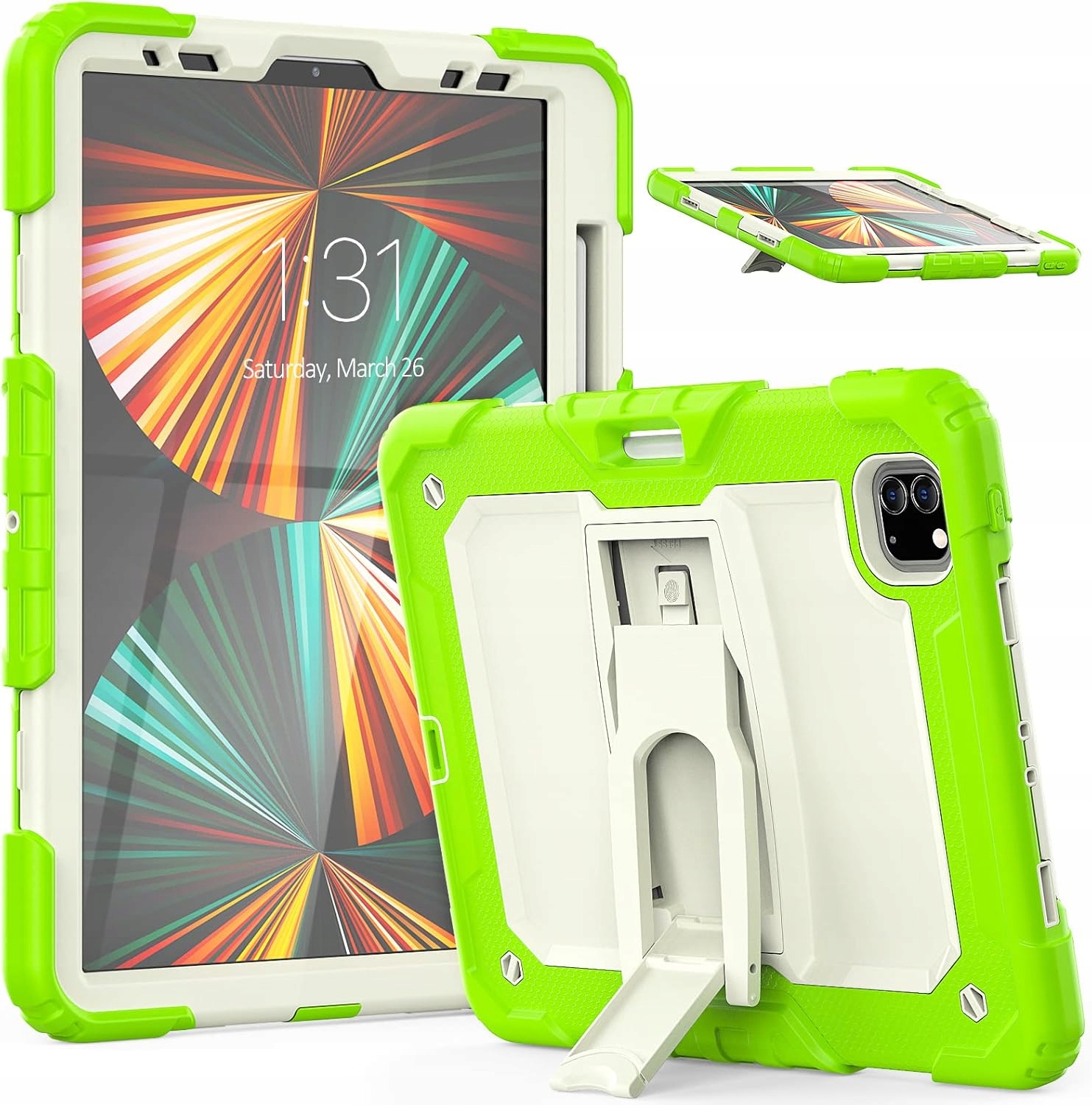 Pouzdro pro iPad Mini 6 8.3" s podstavcem a prostorem pro Dotykové Pero, zelené