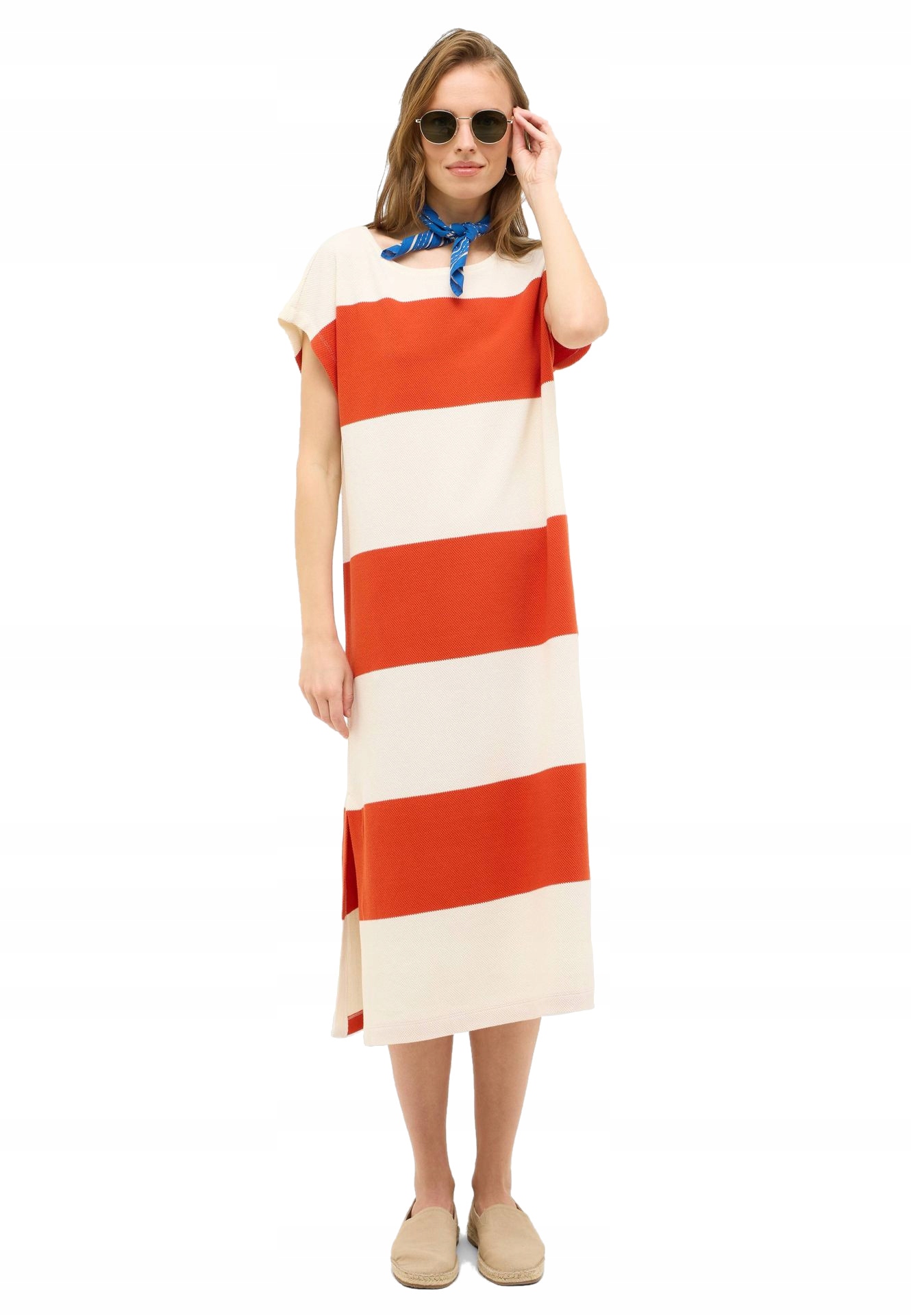 Šaty Teplákové Šaty Za Koleno V Pase, Bavlněná, Volná Mustang, Velikost M