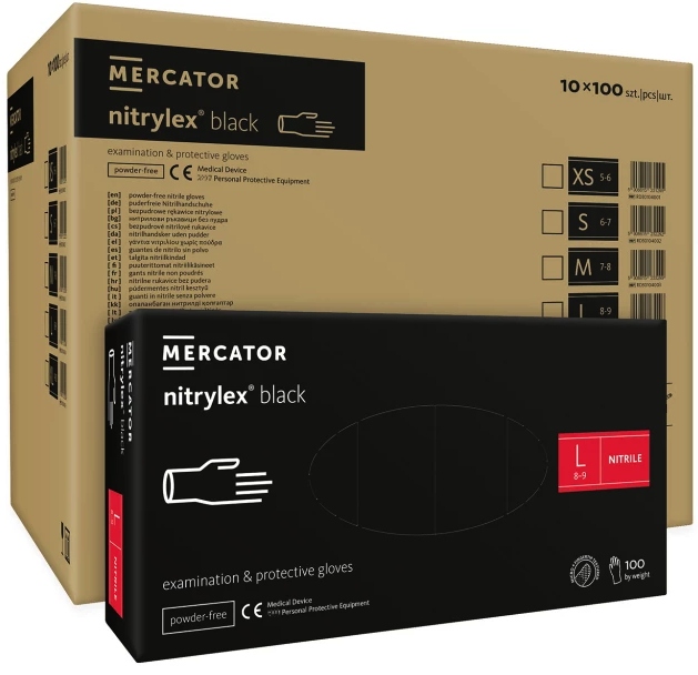 

Rękawiczki nitrylowe Nitrylex Black 1000 SZT-10 Op