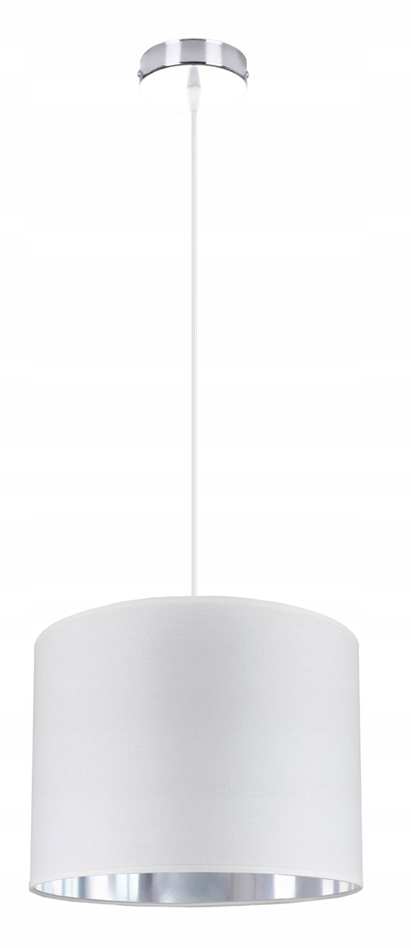 

Lampa Wisząca Sufitowa Nowoczesna Biało - Srebrna