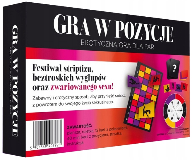 GRA PLANSZOWA W POZYCJE RULETKA KAMASUTRA DLA PARY ZABAWA WE DWOJE KARTY Nazwa Gra w pozycje