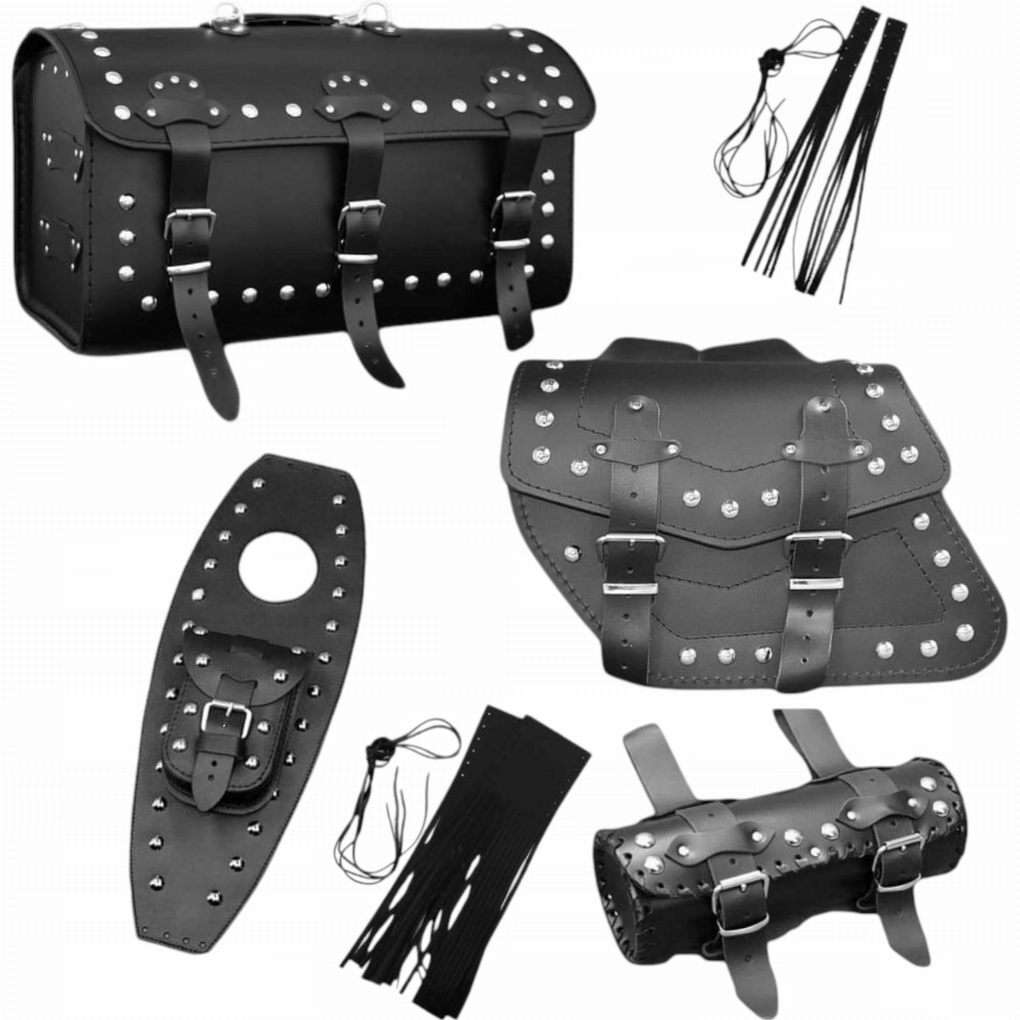 Sada Kufrík Sakwy Rolka Kravata Strapce s klincami Honda Shadow VT1100