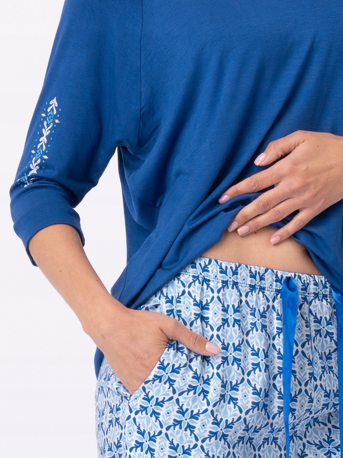 Dámské Pyžamo Lns 721 3/4 R S modrá