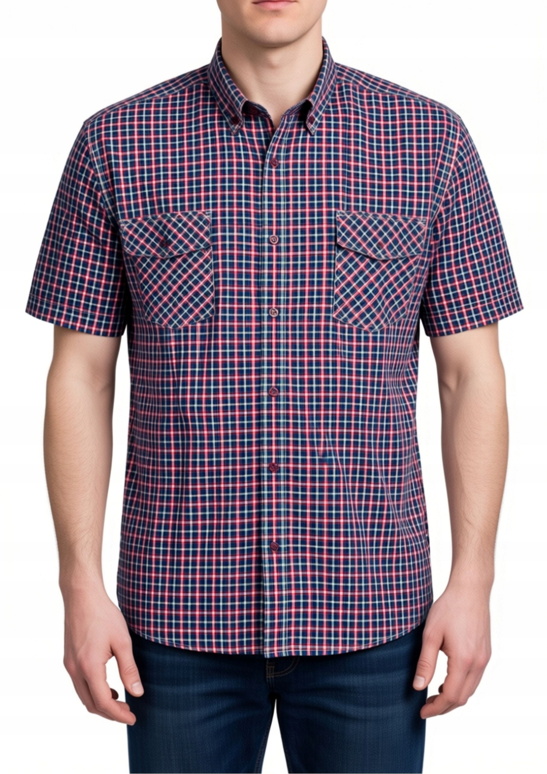 Koszula Męska Kratka Bawełna Regular Casual Formax 3XL 45/46 FS222KR