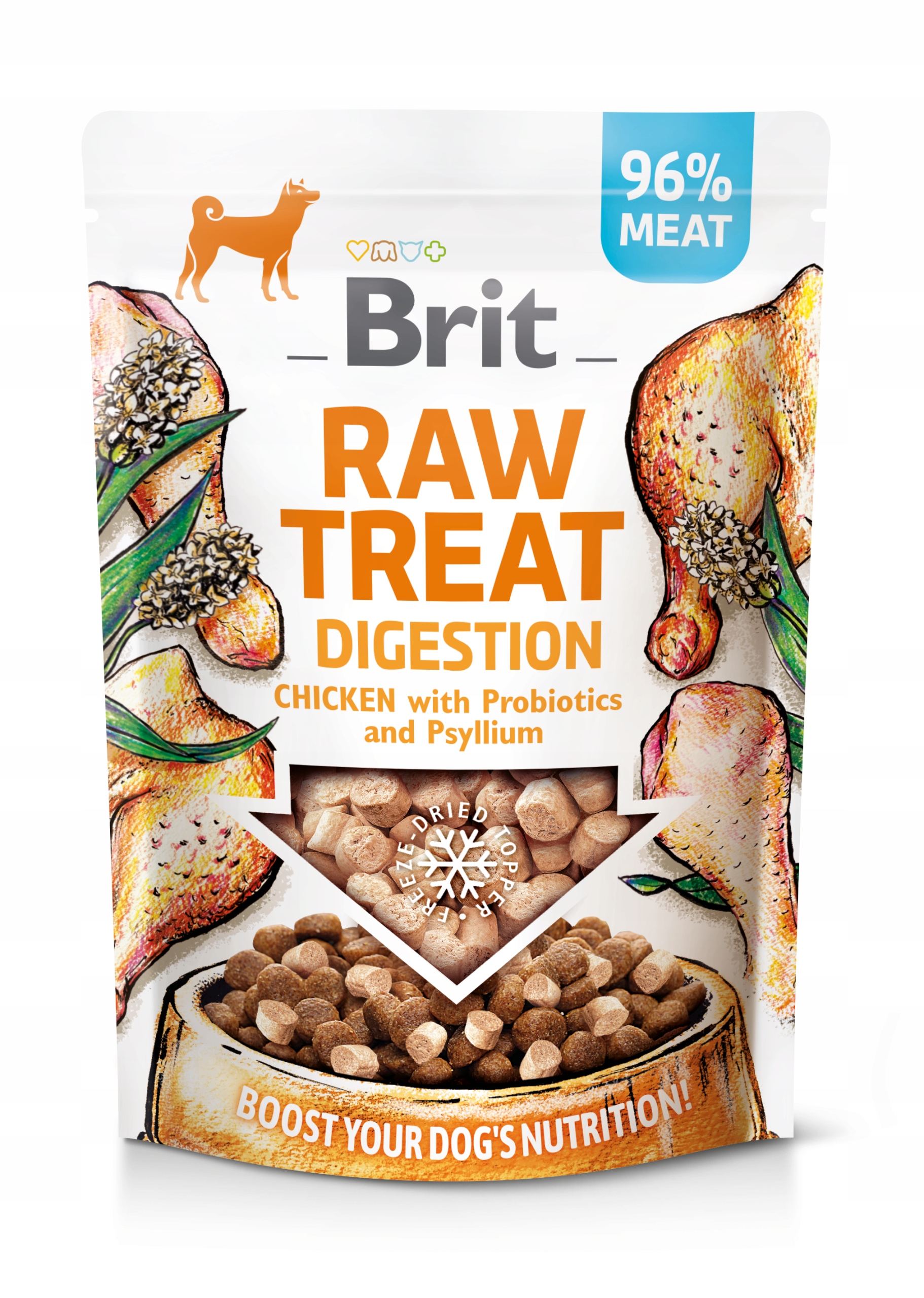 Levně Brit Raw Treat Freeze Dried Digestion pamlsek lyofilizované kuře 40 g