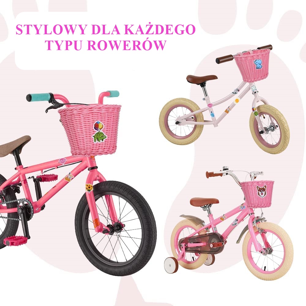 KOSZYCZEK KOSZYK DO ROWERU DLA DZIEWCZYNKI RÓŻOWY EAN (GTIN) 0086629519482
