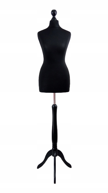 Manekin krawiecki 34 xs Czarny Stojak czarny lakierowany