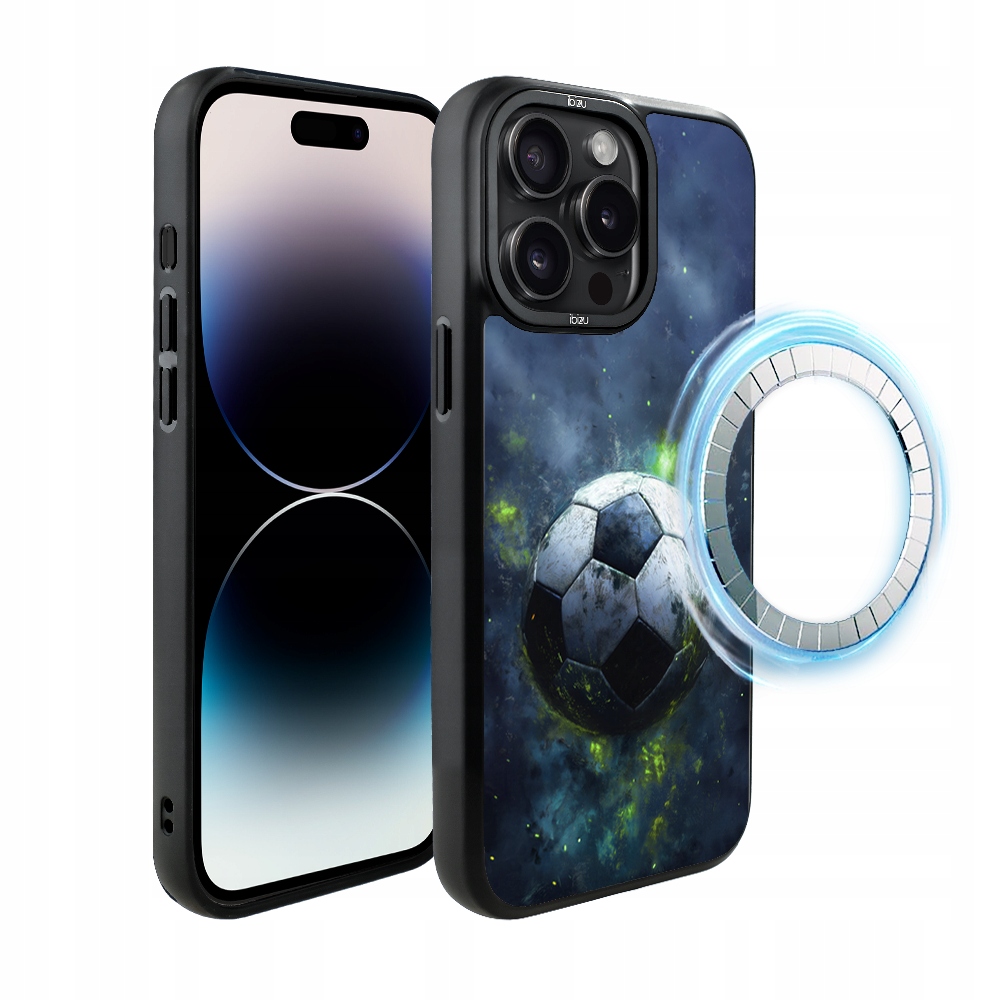 Pouzdro pro iPhone 14 Pro Ibizu DropGuard Matt s MagSafe, Fotbal