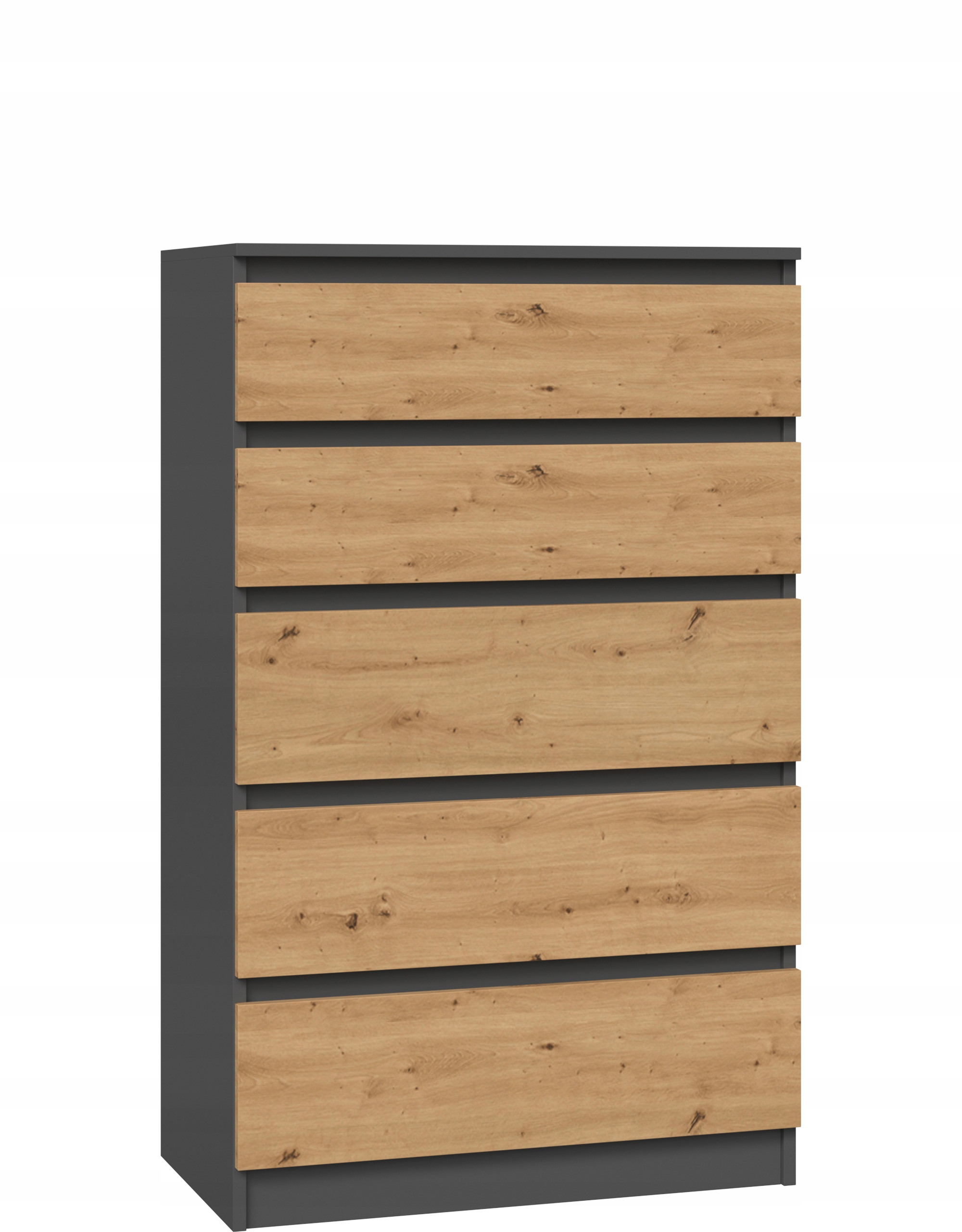 Комод MALWA M5 антрацит дуб ARTISAN 5 ящиков шкаф для гостиной Для спальни