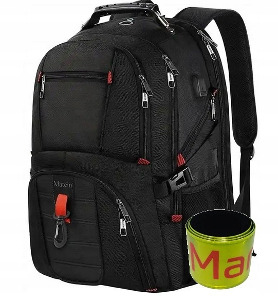 Plecak ewakuacyjny Podróżny Pojemny Usb 50L, kolor czarny, 51x38x26cm