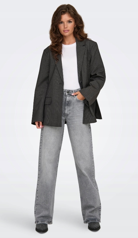 Only Dámské Kalhoty Šedé Jednoduché Bavlněné 34/32 6FA