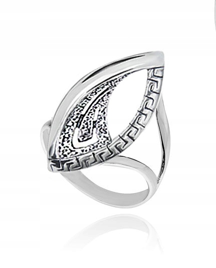 

Pierścionek Srebrny Z Greckim Wzorem 925 ROZMIAR14