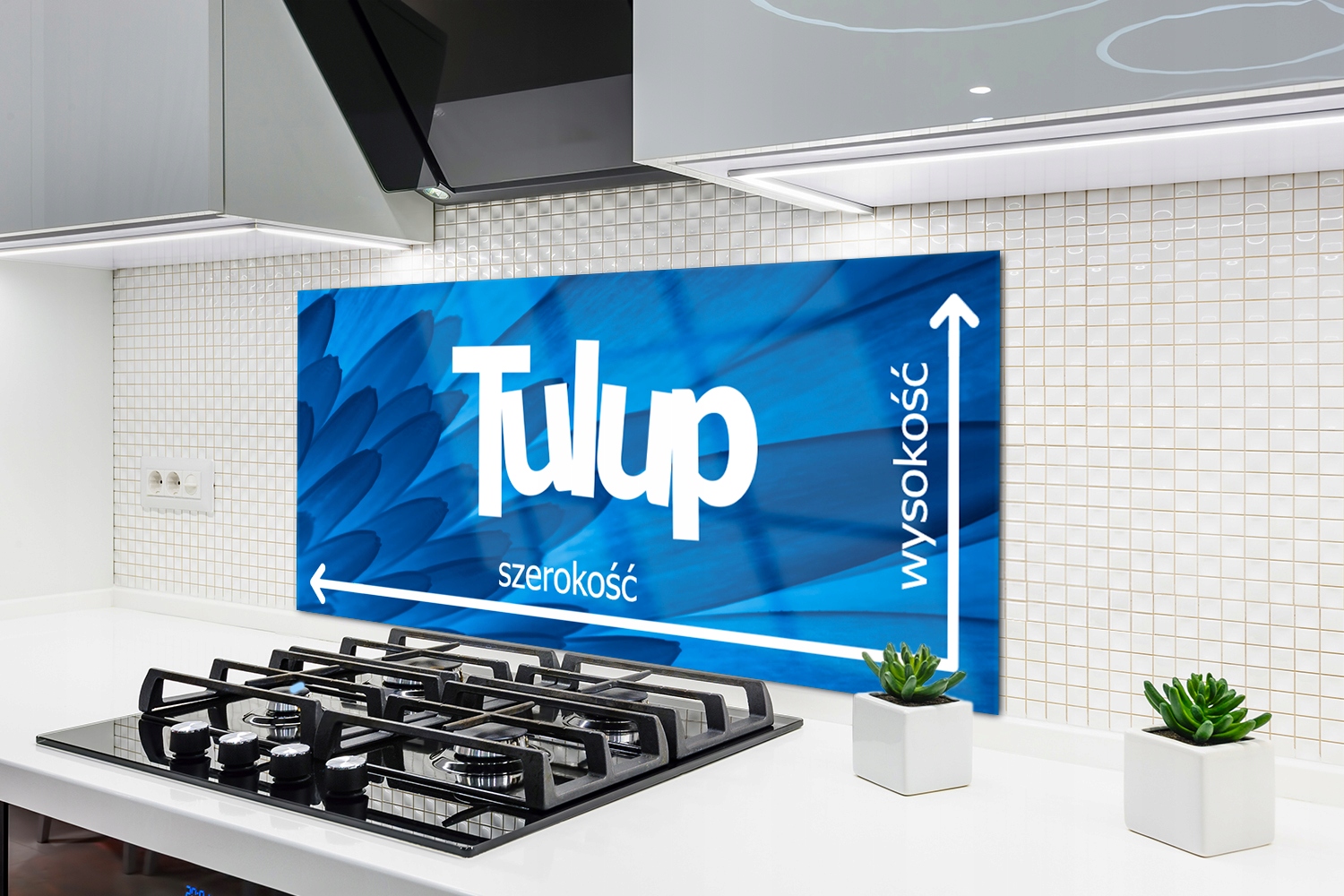 Panel szklany Płytka Abstrakcja Spirala 140x70 Długość 70 cm