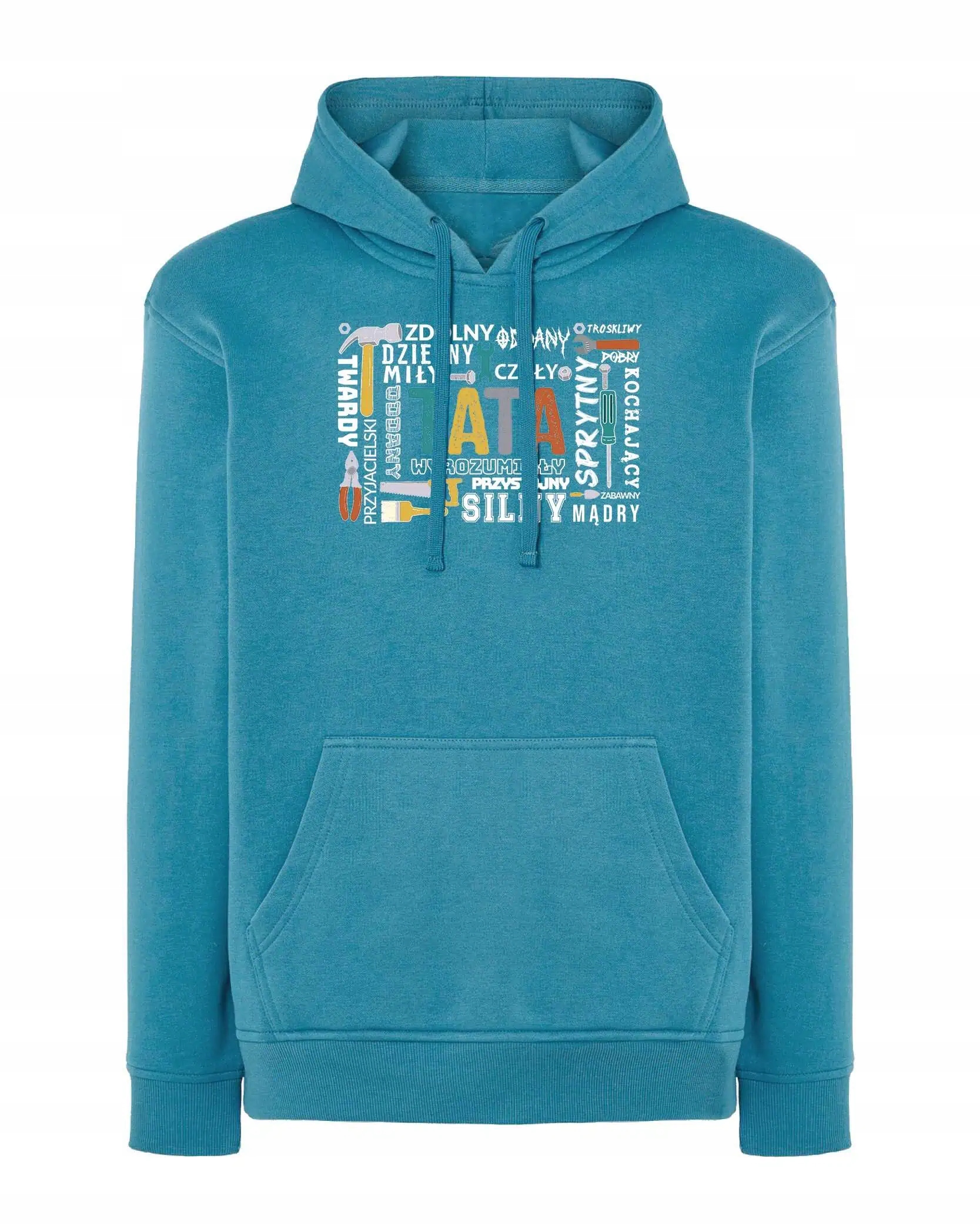 Mikina s kapucí na Den otců Dárek pro tatínka Zlatá rukojeť Modrá XL