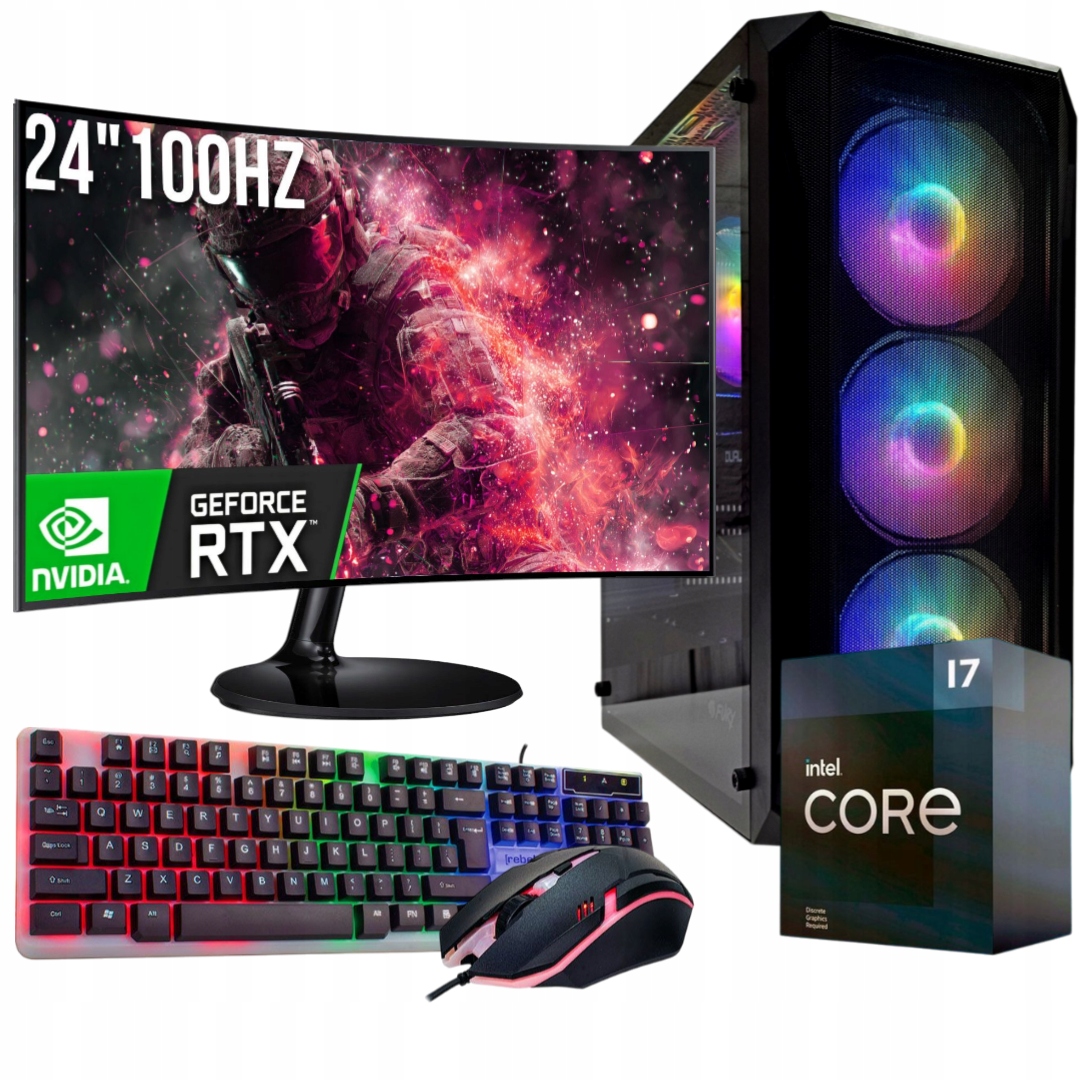 Herní Set 24" |Intel i7| 32GB|1TB Ssd| Rtx 5060TI 16GB| WiFi Win 11