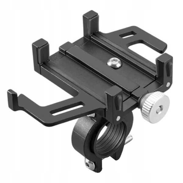 UCHWYT ROWEROWY NA KIEROWNICĘ TELEFON ALU NA ROWER REGULOWANY 55 - 100 MM Model Aluminiowy uchwyt na pojazdy PH-699