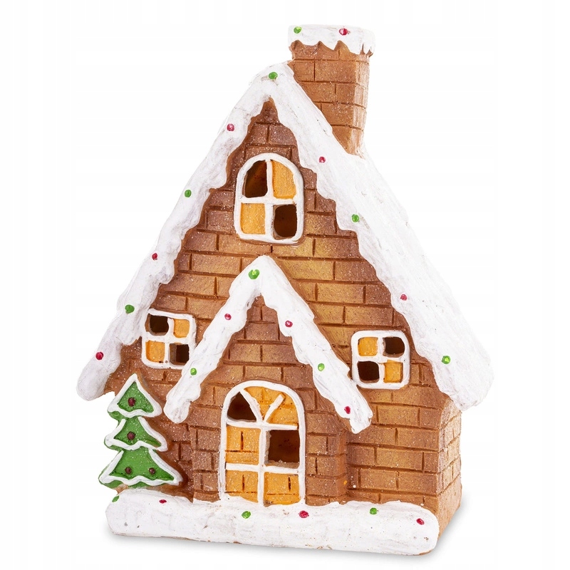 Dekorace Domeček Led Figurka Vánoční ozdoba Vánoce 23x19x10 cm