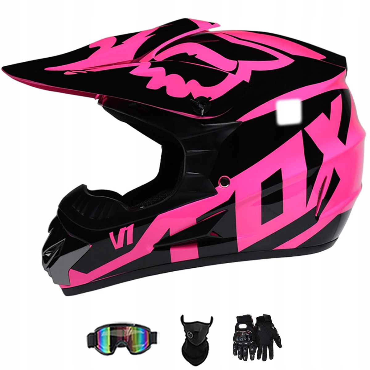 Motocyklová Přilba Crossová Lehká Enduro Quada Brýle Rukavice Maska L