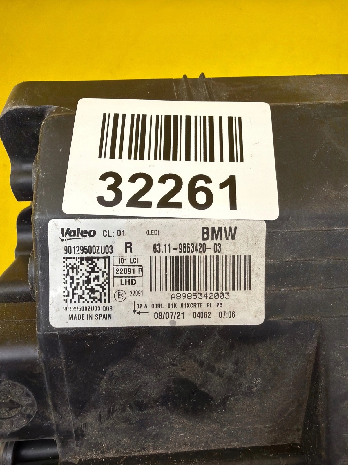 light right BMW i3 Lift LCI Full Led Adaptive 9853420-03