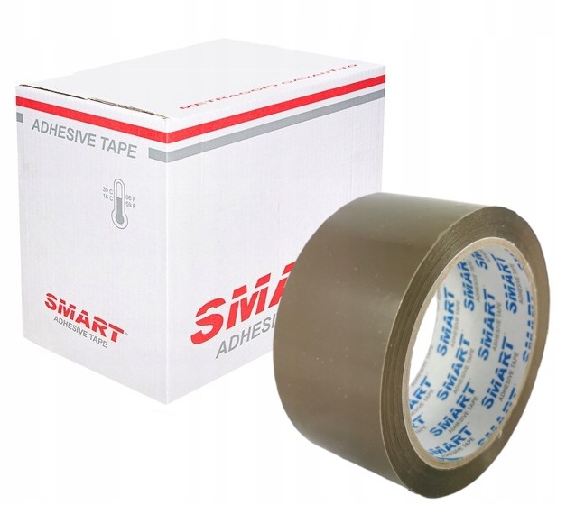 Taśma Klejąca Smart szara 48x100 Brąz brązowa 48/100 Pakowa Długa 36szt