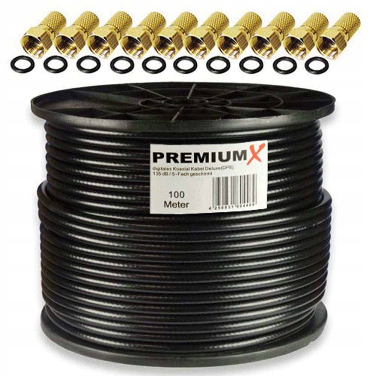 PremiumX 100 m Deluxe Pro kabel koncentryczny,