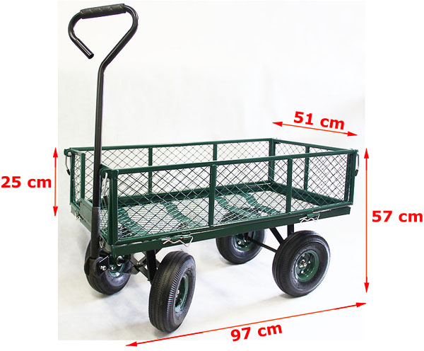 WÓZEK PLATFORMOWY KOŁA POMPOWANE OGRODOWY SIATKA Marka Kastory