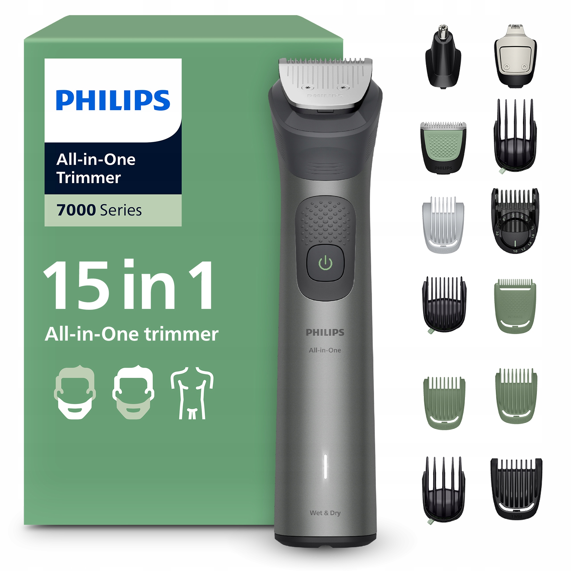 Trymer do włosów Golarka All-in-one seria 7000 Multigroom Philips MG7935/15